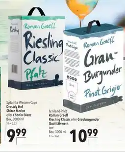 Citti Roman Graeff Riesling Classic eller Grauburgunder Qualitätswein erbjuda