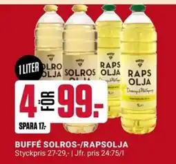 Buffé solros-/rapsolja