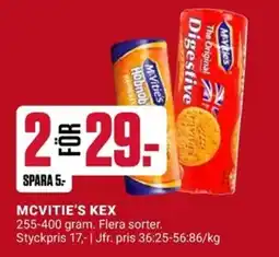 ÖoB MCVITIE'S Kex erbjuda