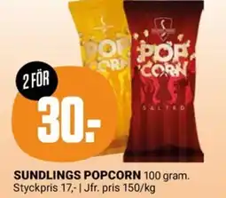 ÖoB Sundlings popcorn erbjuda
