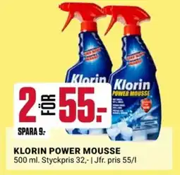 ÖoB KLORIN Power mousse erbjuda