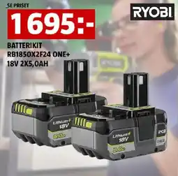 Bauhaus Batterikit rb1850x2f24 one+ 18v 2x5,0ah erbjuda