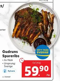 Lidl Gudruns Spareribs erbjuda