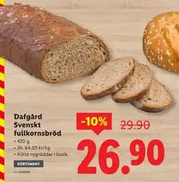 Lidl Dafgård Svenskt fullkornsbröd erbjuda