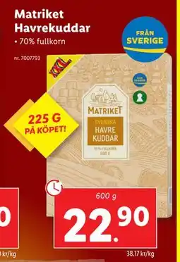 Lidl Matriket Havrekuddar erbjuda
