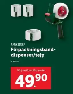 Lidl Förpackningsbanddispenser/tejp erbjuda
