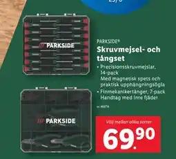 Lidl Skruvmejsel- och tångset erbjuda