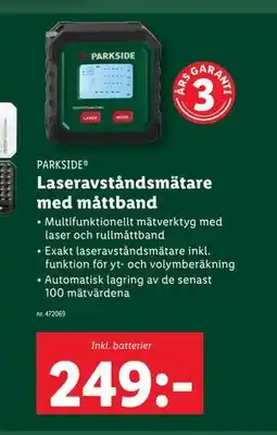 Lidl Laseravståndsmätare med måttband erbjuda
