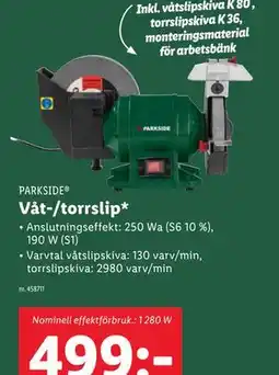 Lidl Våt-/torrslip erbjuda