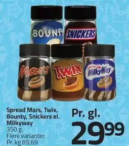 Fleggaard Spread mars, twix, bounty, snickers el. milkyway erbjuda