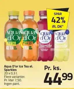Fleggaard AQUA D'or ice tea el. sparkles erbjuda
