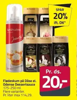Fleggaard Flødeskum på dåse el. odense dessertsauce erbjuda