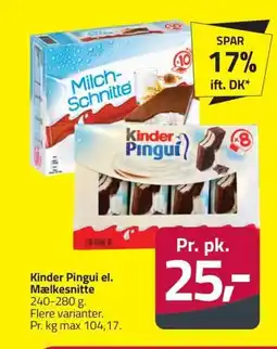 Fleggaard KINDER Pingui el. mælkesnitte erbjuda
