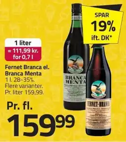 Fleggaard Fernet branca el. branca menta erbjuda