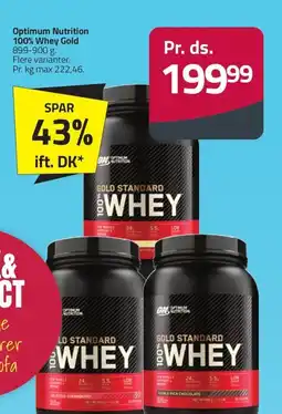 Fleggaard OPTIMUM Nutrition 100% whey gold erbjuda