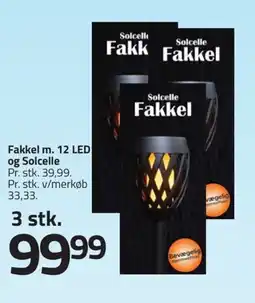 Fleggaard Fakkel m. 12 led og solcelle erbjuda