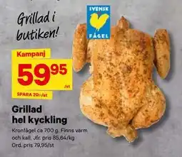 City Gross Grillad hel kyckling erbjuda