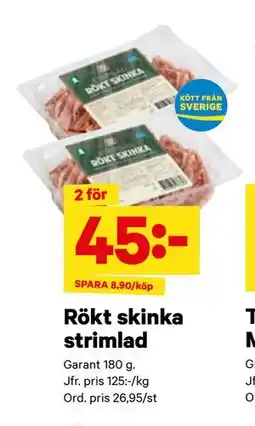 City Gross Rökt skinka strimlad erbjuda