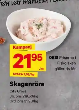 City Gross Skagenröra erbjuda