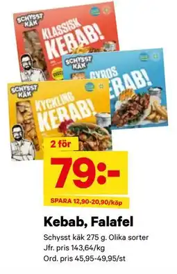 City Gross Kebab, Falafel erbjuda