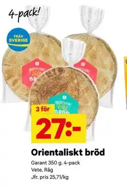 City Gross Orientaliskt bröd erbjuda