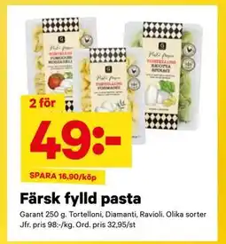 City Gross Färsk fylld pasta erbjuda