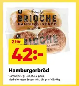 City Gross Hamburgerbröd erbjuda