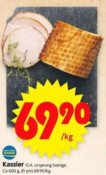 ICA Supermarket Kassler 1kg erbjuda