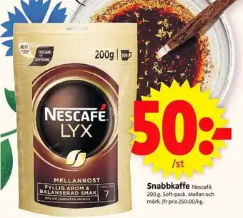 ICA Supermarket Snabbkaffe 200g erbjuda