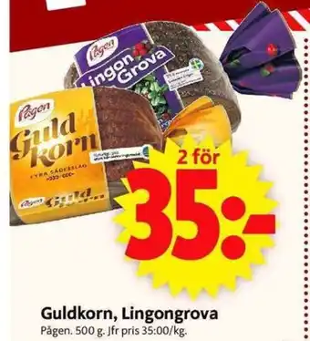 ICA Supermarket Guldkorn, Lingongrova 2x500g erbjuda