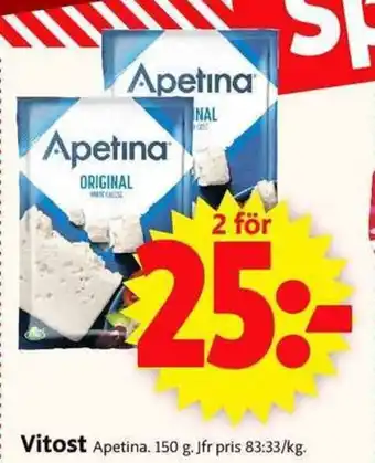 ICA Supermarket Vitost 2x150g erbjuda