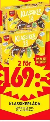 ICA Maxi Klassikerlåda GB Glace erbjuda