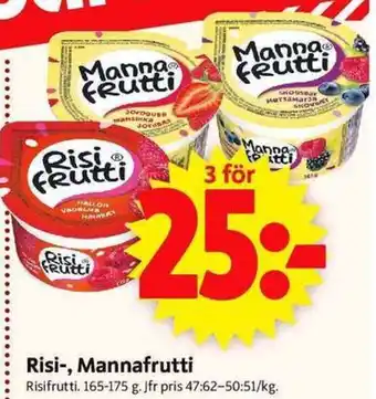 ICA Supermarket Risi-, Mannafrutti 3x165-175g erbjuda