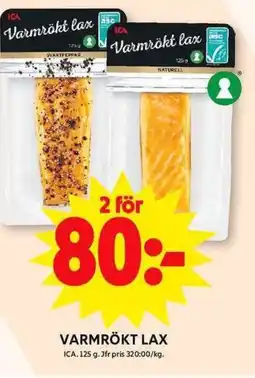 ICA Maxi ICA Varmrökt lax erbjuda