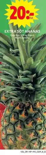 ICA Maxi Extra söt ananas erbjuda