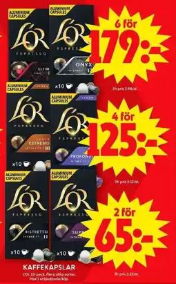 ICA Maxi Kaffekapslar erbjuda