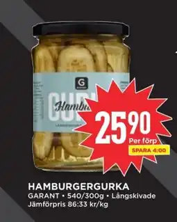 Willys GARANT Hamburgergurka erbjuda