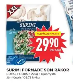 Willys Surimi formade som räkor räkor erbjuda