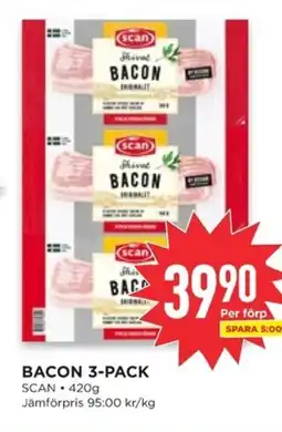 Willys SCAN Bacon 3-pack erbjuda