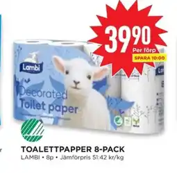 LAMBI Toalettpapper 8-pack