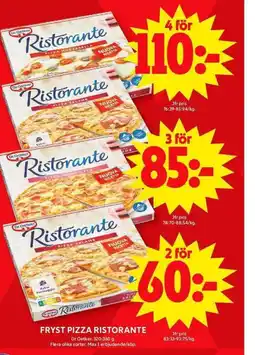 ICA Maxi DR. OETKER Fryst pizza ristorante erbjuda