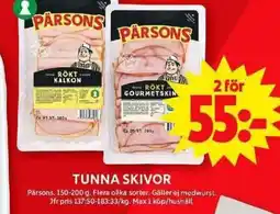 ICA Maxi Tunna skivor Pärsons. erbjuda