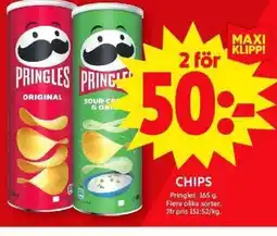 ICA Maxi PRINGLES Chips erbjuda