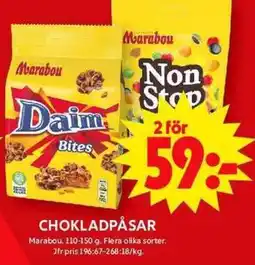 ICA Maxi MARABOU Chokladpåsar erbjuda