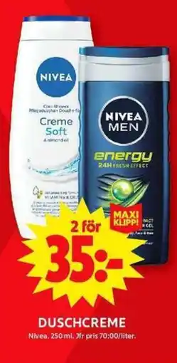 ICA Maxi NIVEA Duschcreme erbjuda