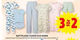 ICA Maxi Nattplagg vuxen och barn erbjuda