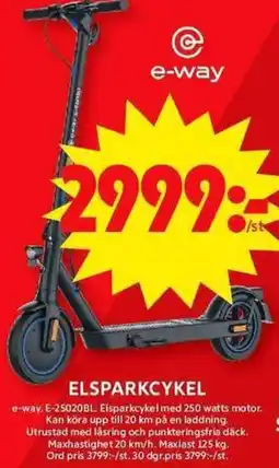 ICA Maxi E-WAY Elsparkcykel E-25020BL erbjuda