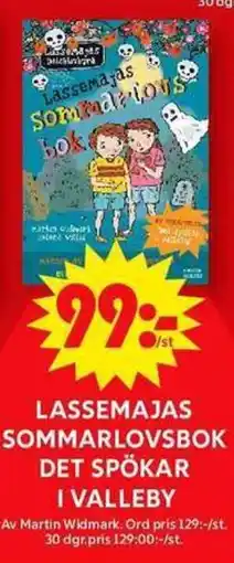 ICA Maxi Lassemajas sommarlovsbok det spökar i valleby erbjuda