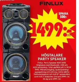 ICA Maxi FINLUX Högtalare party speaker erbjuda