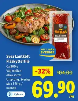 Lidl Svea Lantkött Fläskytterfilé erbjuda
